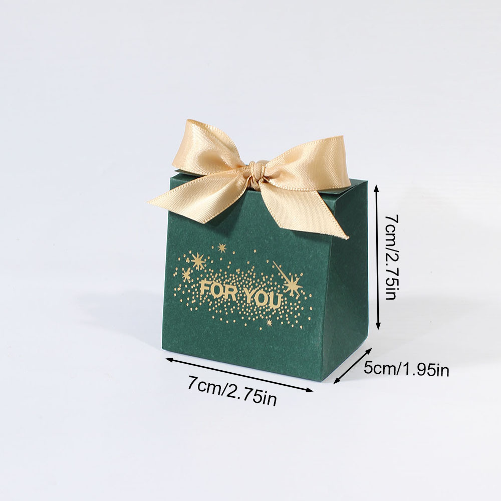 Elegant 5pcs Wedding Favors Gift Boxes with Satin Ribbon